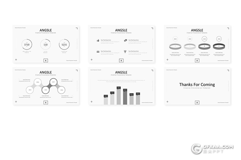30页国外扁平化商务年终工作汇报keynote模板 5种主题配色 - 顶尖PPT