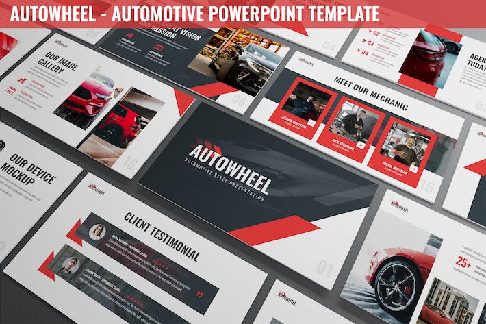 汽车车轮品牌介绍PPT模板 - 顶尖PPT