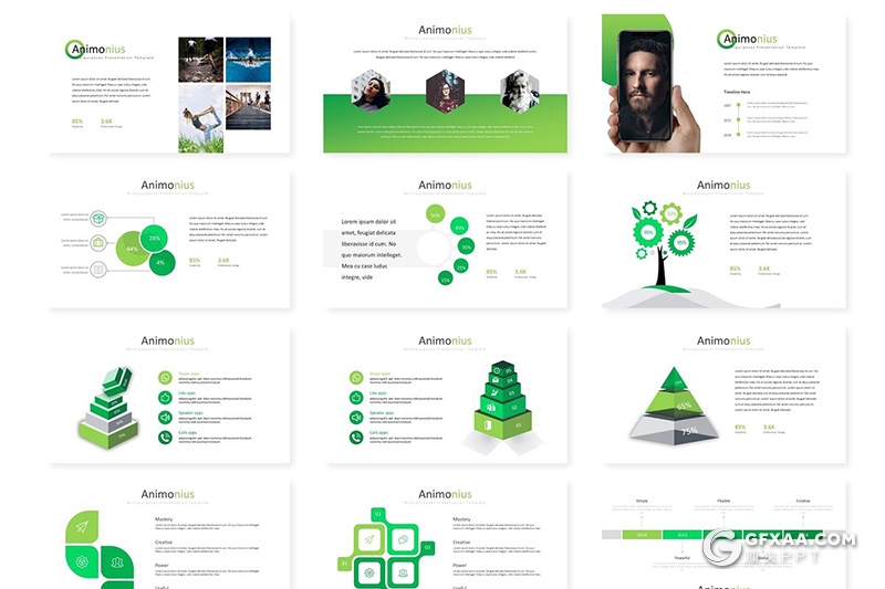 30页5种配色国外高端设计商务通用ppt模板 - 顶尖PPT