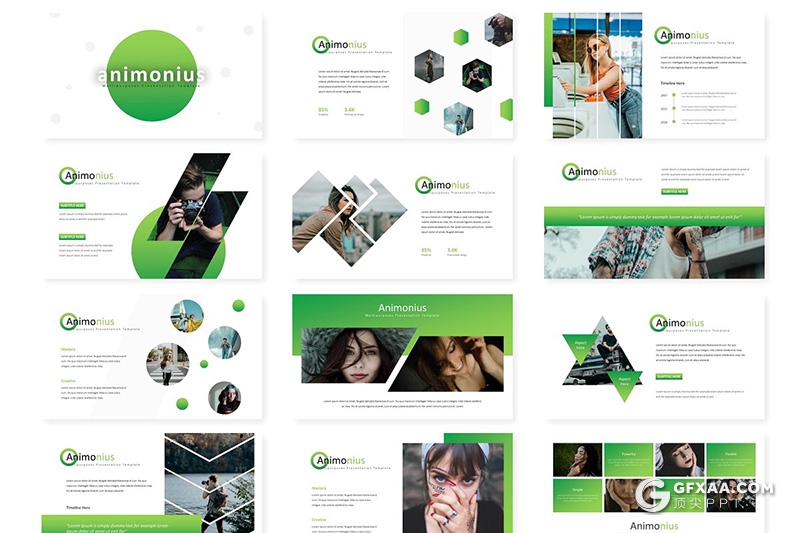 30页5种配色国外高端设计商务通用ppt模板 - 顶尖PPT