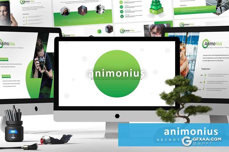 30页5种配色国外高端设计商务通用keynote模板 - 顶尖PPT