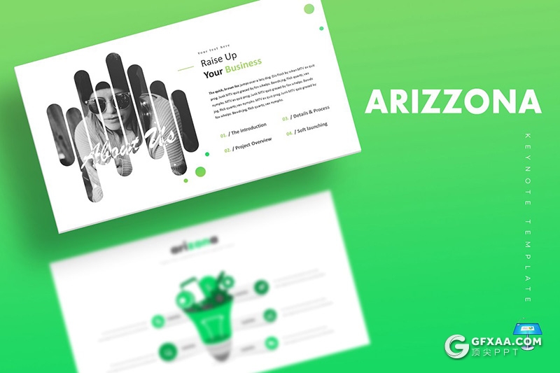 30页5种配色年终工作总结汇报keynote模板 - 顶尖PPT