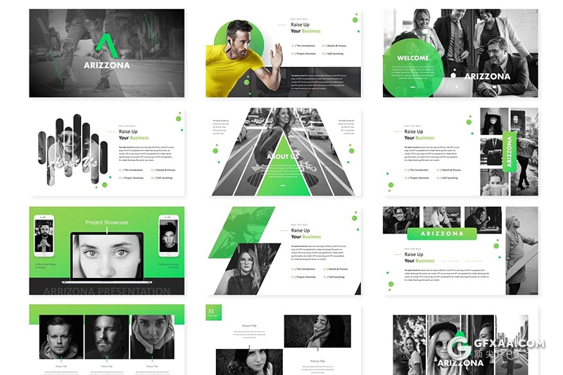 30页5种配色年终工作总结汇报ppt模板 - 顶尖PPT