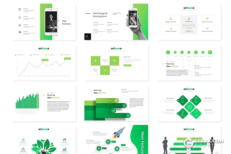 30页5种配色年终工作总结汇报ppt模板 - 顶尖PPT