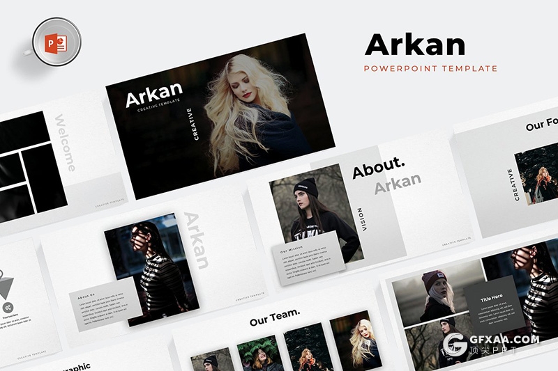 30页国外简约文艺风格多用途PPT模板 - 顶尖PPT