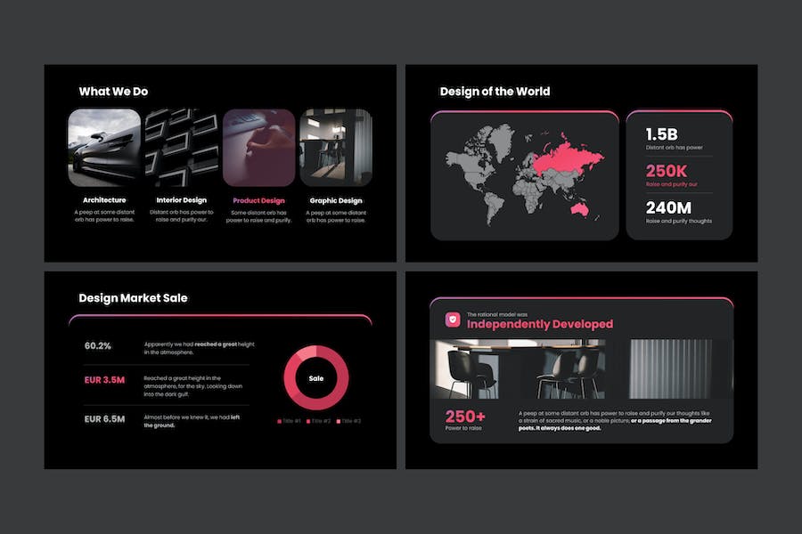 黑色系极简工作计划总结keynote模板 - 顶尖PPT