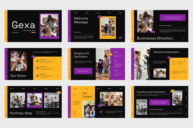 商务风格机构概览Powerpoint模板 - 顶尖PPT