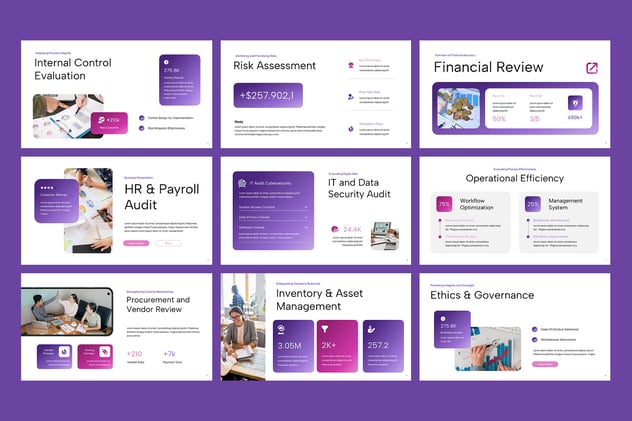 现代企业财务审计报告分析PPT模板 - 顶尖PPT