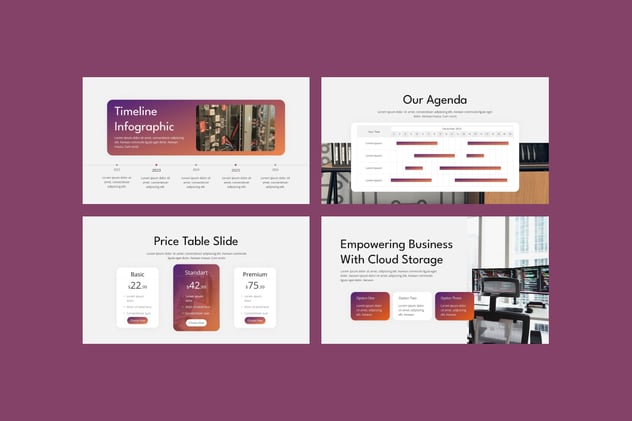 云存储技术行业解决方案PPT模板 - 顶尖PPT