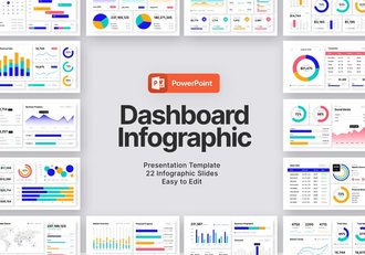 数据仪表板统计分析信息图形PPT模板 - 顶尖PPT