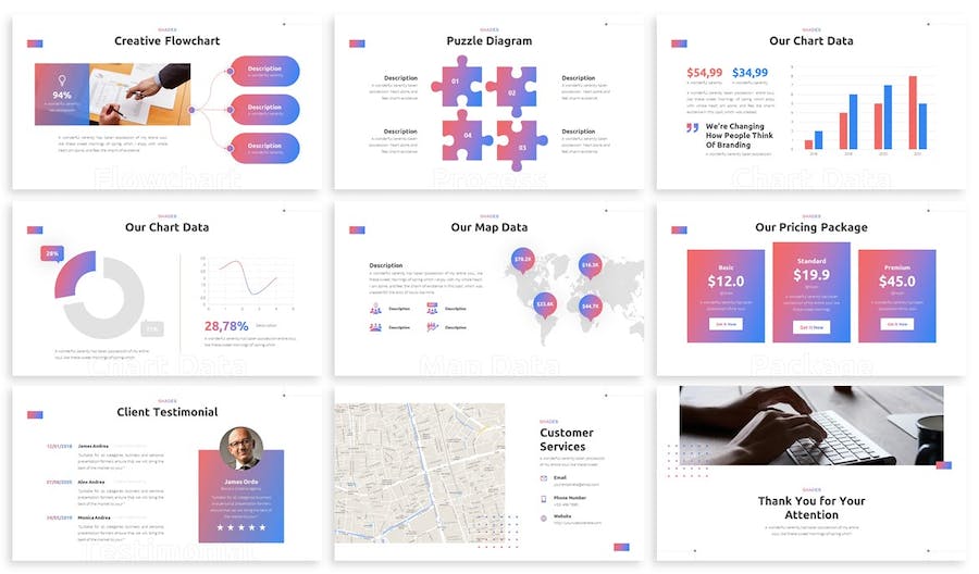 紫色渐变企业团队介绍商业商务PPT模板 - 顶尖PPT