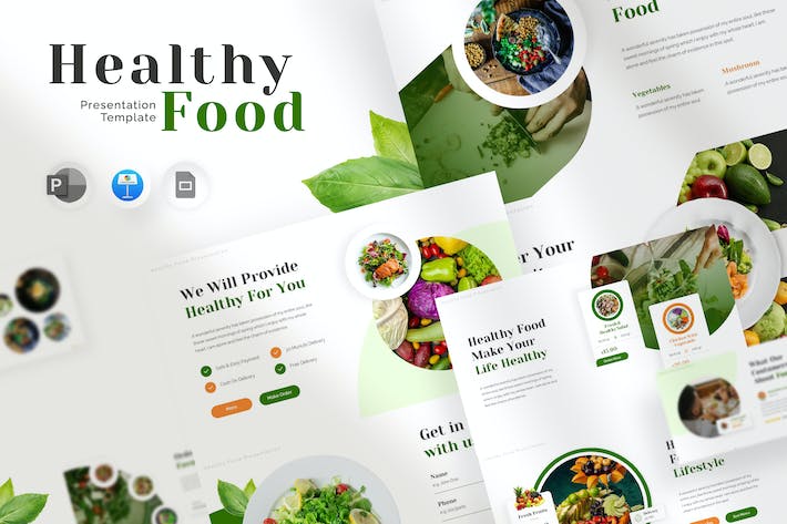 健康食品营养推广宣传Keynote模板 - 顶尖PPT