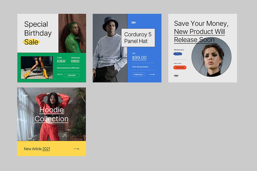 时尚品牌Instagram社交媒体营销PPT模板 - 顶尖PPT