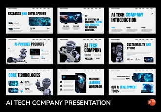人工智能科技公司企业品牌宣传PPT模板 - 顶尖PPT