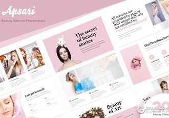 30页女性美妆行业介绍展示Google slides模板 - 顶尖PPT