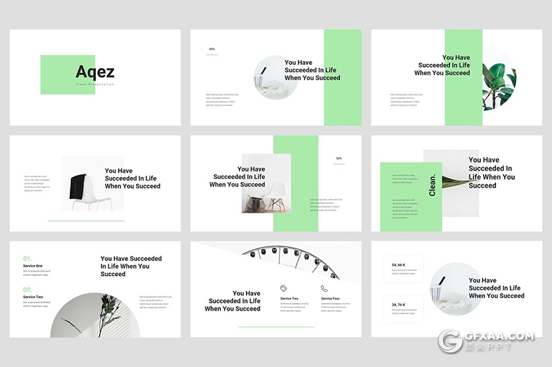 30页简约文艺风格国外ppt模板 - 顶尖PPT