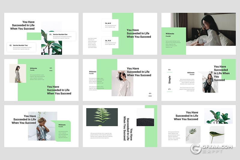 30页简约文艺风格国外ppt模板 - 顶尖PPT