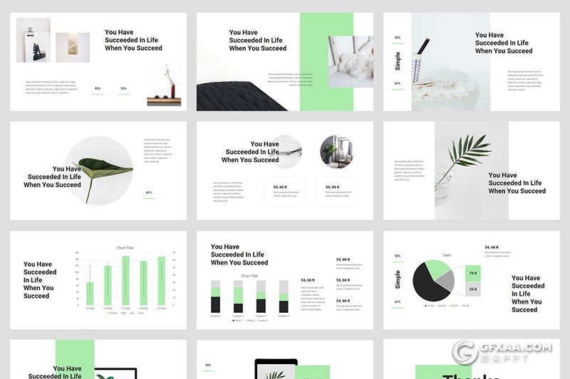 30页简约文艺风格国外ppt模板 - 顶尖PPT