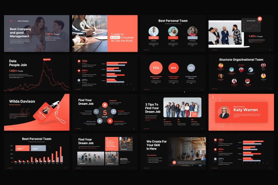 工作招聘面试流程主题keynote模板 - 顶尖PPT