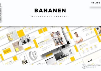 30页5种配色扁平化国外商务Google slides模板 - 顶尖PPT