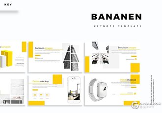 30页5种配色扁平化国外商务keynote模板 - 顶尖PPT