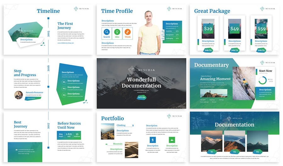 设计多边形创意展示PPT模板 - 顶尖PPT