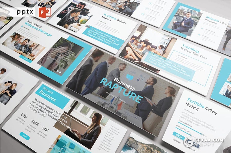 30页5种配色企业项目合作企业会议ppt模板 - 顶尖PPT