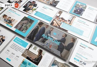 30页5种配色企业项目合作企业会议ppt模板 - 顶尖PPT