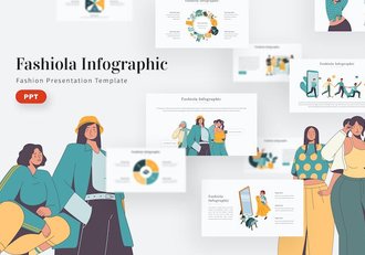 欧美风格时尚行业信息图形PPT模板 - 顶尖PPT