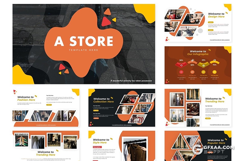 30页国外创意图形设计商务多用途ppt模板 5种主题配色 - 顶尖PPT