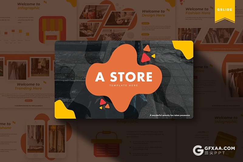 30页国外创意图形设计商务多用途Google slides模板 5种主题配色 - 顶尖PPT