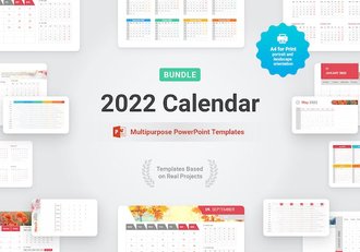 2022年日历PPT模板 - 顶尖PPT