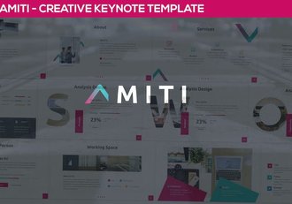 创意设计作品集展示Keynote模板 - 顶尖PPT