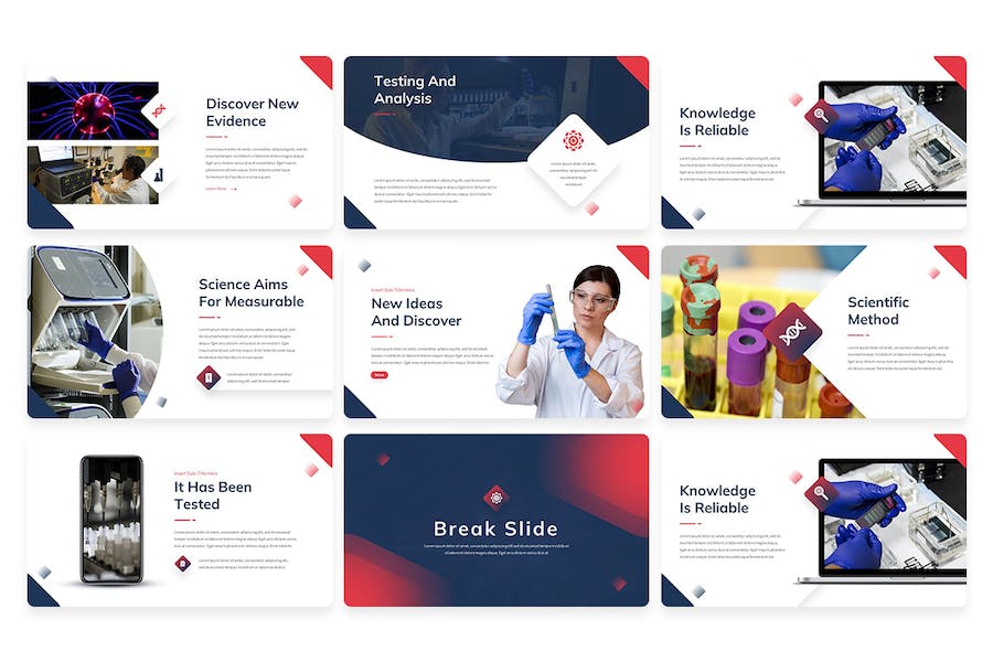 研究案例实验室设计方案Keynote模板 - 顶尖PPT