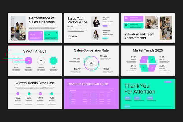 销售业绩报告分析PPT模板 - 顶尖PPT