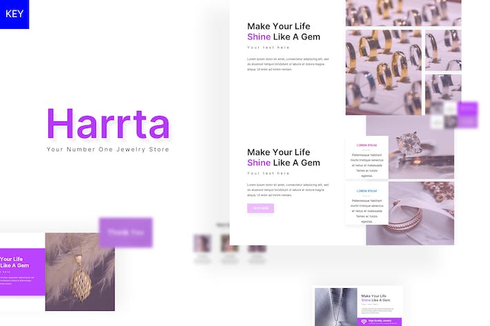 女性饰品装饰介绍展示keynote模板 - 顶尖PPT