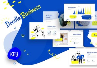 涂鸦插画商业主题keynote模板 - 顶尖PPT