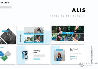 30页5种配色年终工作总结商务图形设计Google slides模板 - 顶尖PPT