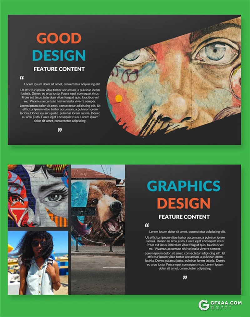 34页创意英文字母组合设计高端keynote模板 - 顶尖PPT