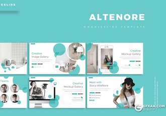 30页创意圆形组合设计商务多用途Google slides模板 5种主题配色 - 顶尖PPT