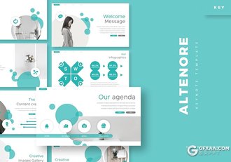 30页创意圆形组合设计商务多用途Google slides模板 5种主题配色 - 顶尖PPT