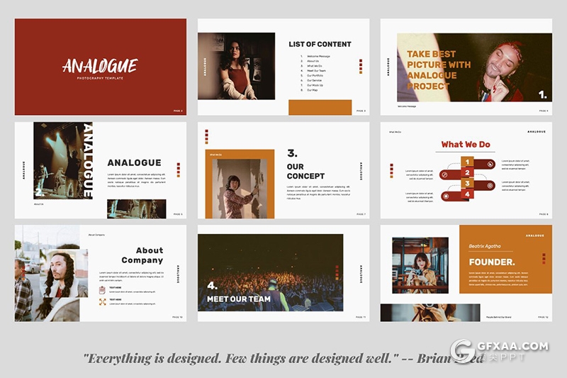 50页欧美简约时尚风格多用途Google slides模板 - 顶尖PPT