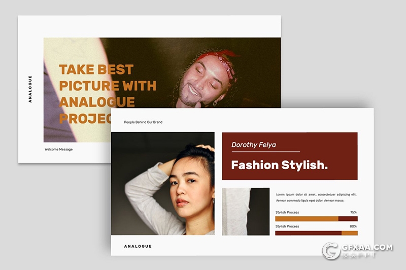 50页欧美简约时尚风格多用途Google slides模板 - 顶尖PPT