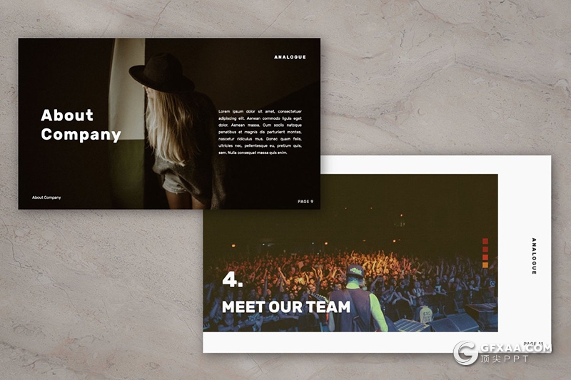 50页欧美简约时尚风格多用途Google slides模板 - 顶尖PPT