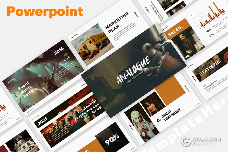 50页欧美简约时尚风格多用途ppt模板 - 顶尖PPT