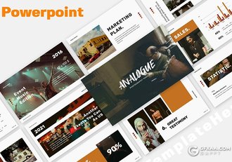 50页欧美简约时尚风格多用途ppt模板 - 顶尖PPT