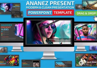 31页创意图片剪影国外文艺风格PPT模板 - 顶尖PPT