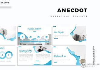 30页创意图形组合公司团队人员介绍Google slides模板 5种主题配色 - 顶尖PPT