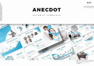 30页创意图形组合公司团队人员介绍keynote模板 5种主题配色 - 顶尖PPT