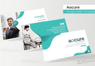 30页扁平化国外企业工作流程介绍Google slides模板 5种配色 - 顶尖PPT